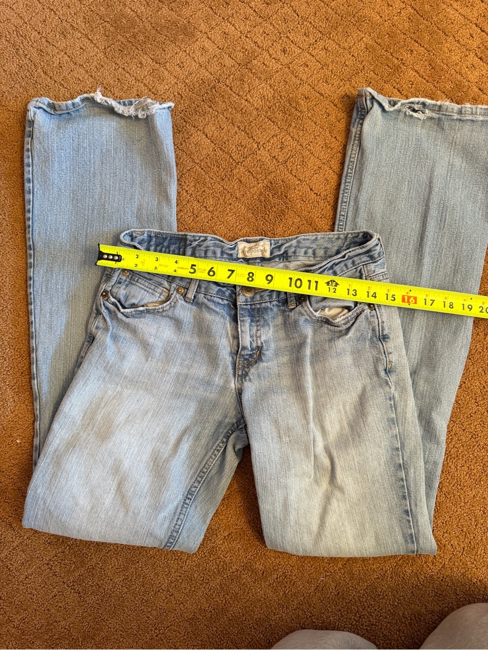 Aeropostale Hailey Skinny Flare Jeans 5/6 Long Low Rise Medium Wash - Picture 2 of 7